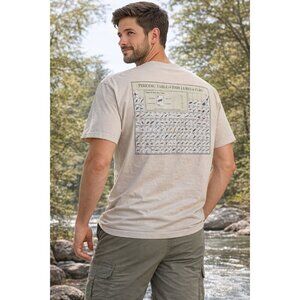 Columbia Beige Fishing Short Sleeve T-shirt Tagless Size XL Camping Outer Wear